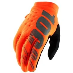 100% Brisker Kids Cold Weather Gloves - Orange Caltrans