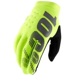 100% Brisker Kids Neon Yellow Cold Weather Gloves