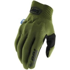 100% Cognito Smart Shock Army Green Gloves