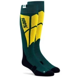 100% Hi Side Performance Moto Green Socks
