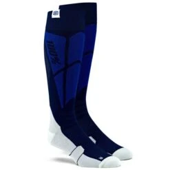 100% Hi Side Performance Moto Navy Grey Socks