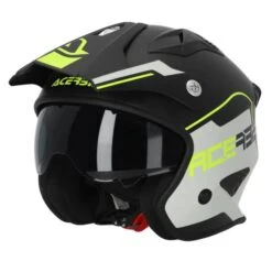 Acerbis Jet Aria Fluo Yellow Black Trials Helmet