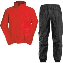 Acerbis Waterproof Rain Suit Set - Red Black