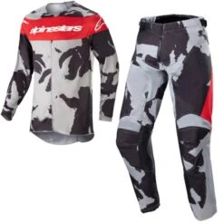 Alpinestars Kids Racer Tactical Cast Grey Camo Mars Red Kit Combo