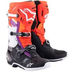 Alpinestars Tech 10 Black Red Orange Fluo White Boots