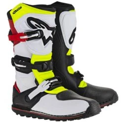 Alpinestars Tech-T Trials Boots - White Red Flo Yellow Black