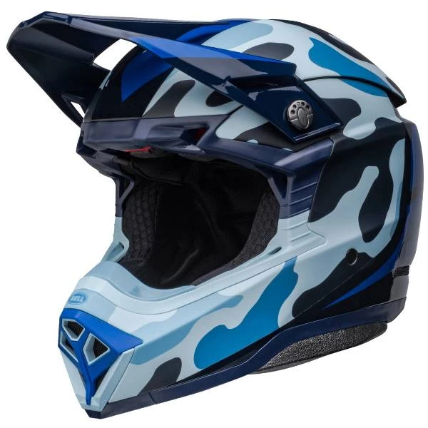 Bell Moto 10 Spherical Ferrandis Matte Gloss Dark Blue Light Blue Helmet