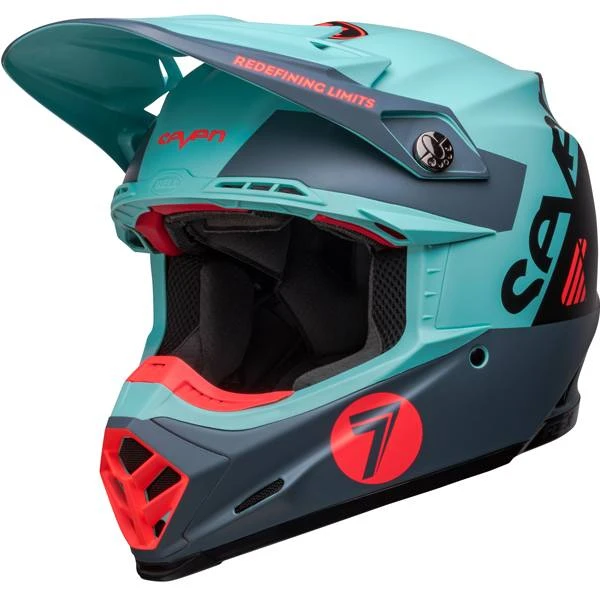 Bell Moto 9S Flex Seven Vanguard Matte Aqua Black Helmet
