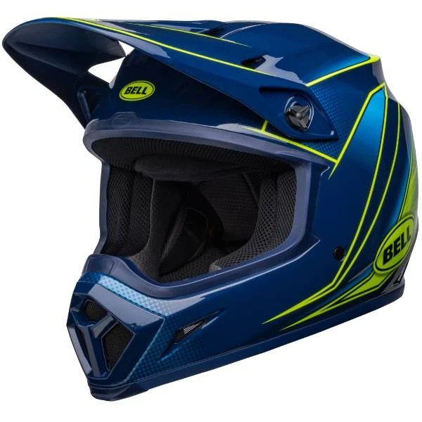 Bell MX9 MIPS Zone Gloss Navy Retina Helmet