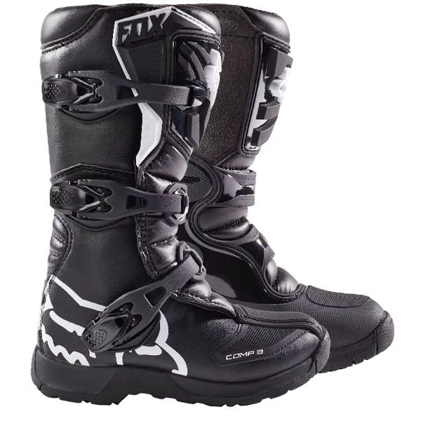 Fox Racing Youth Black Comp 3Y Motocross Boots
