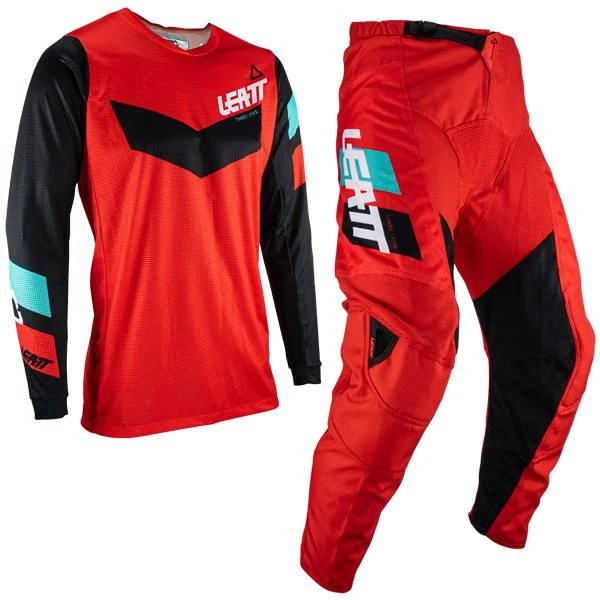 Leatt Kids 3.5 Ride Red Motocross Kit Combo