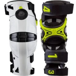 Mobius X8 White Acid Yellow Knee Braces
