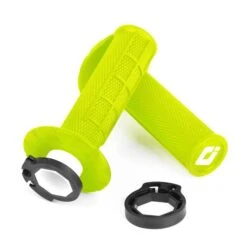 ODI Half-Waffle Lock On Flo Yellow Motocross Grips
