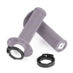 ODI MX V2 No Waffle Lock On Grey Motocross Grips