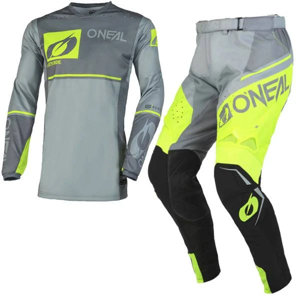 ONeal Hardwear Flow V23 Grey Neon Yellow Kit Combo
