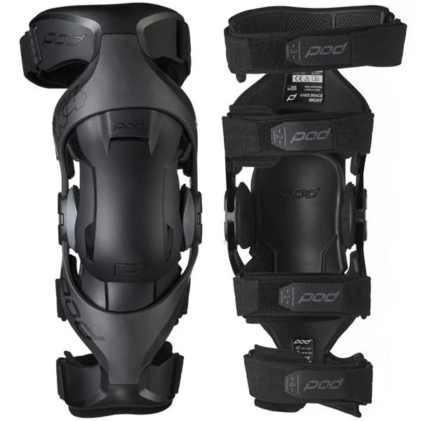 POD MX K4 2.0 Black Knee Brace - Pair