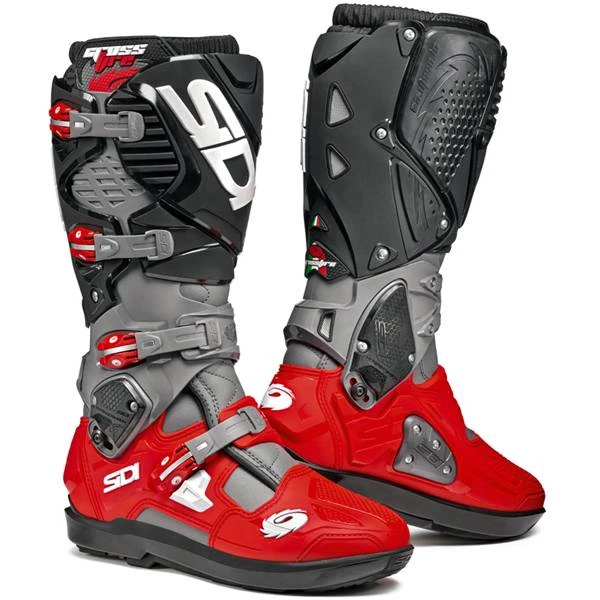 Sidi Crossfire 3 SRS Grey Red Black Motocross Boots
