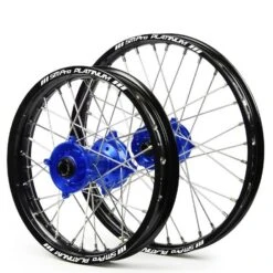 SM Pro Platinum Junior MX Wheel Set - Husqvarna Blue Black Silver