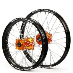 SM Pro Platinum Junior MX Wheel Set - KTM Orange Black Silver