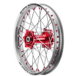 SM Pro Platinum Motocross Rear Wheel - Gas Gas Red Silver Red