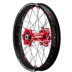 SM Pro Platinum Motocross Rear Wheel - Suzuki Red Black Red
