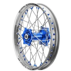 SM Pro Platinum Motocross Rear Wheel - Yamaha Blue Silver Blue