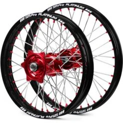 SM Pro Platinum Motocross Wheel Set - Gas Gas Red Black Red