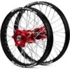SM Pro Platinum Motocross Wheel Set - Gas Gas Red Black Silver
