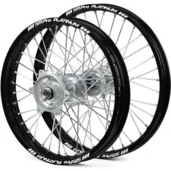 SM Pro Platinum Motocross Wheel Set - KTM Silver Black Silver