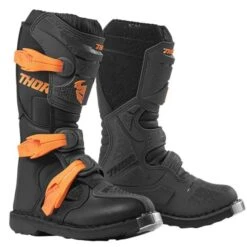 Thor Kids Blitz XP Charcoal Orange Boots