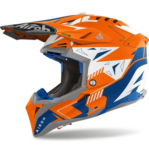 Airoh Aviator 3 Spin Orange Fluo Matt Helmet - Image 2