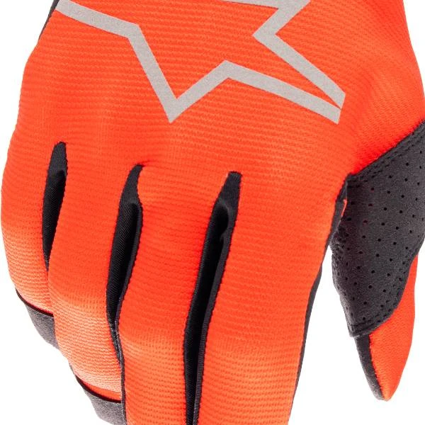 Alpinestars Kids Radar Hot Orange Black Gloves - Image 2