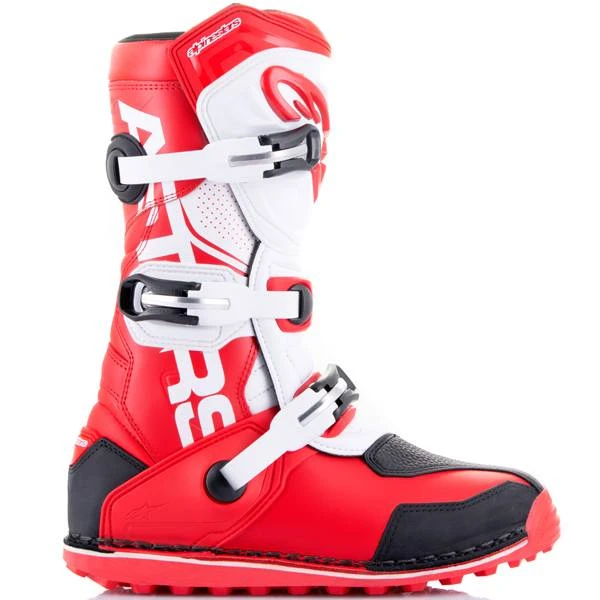 Alpinestars Tech-T Bright Red Black White Trials Boots - Image 2