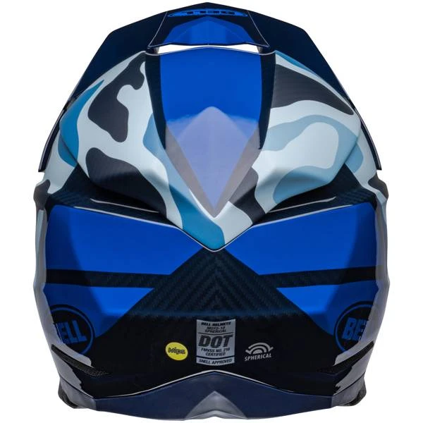 Bell Moto 10 Spherical Ferrandis Matte Gloss Dark Blue Light Blue Helmet - Image 2