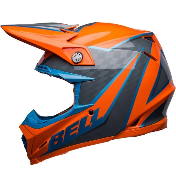 Bell Moto 9S Flex Sprite Orange Grey Helmet - Image 2