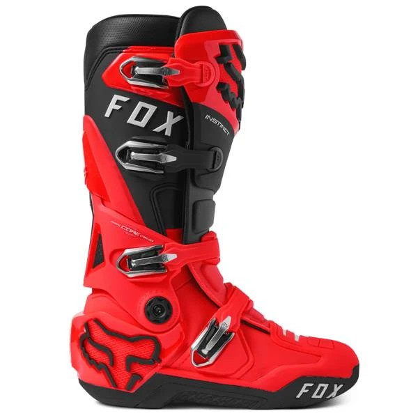 Fox Racing Fluo Red Instinct 2.0 Motocross Boots - Image 2