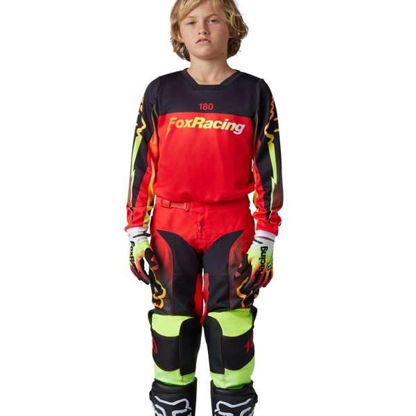 Fox Racing Youth 180 Statk Flo Red Kit Combo - Image 2
