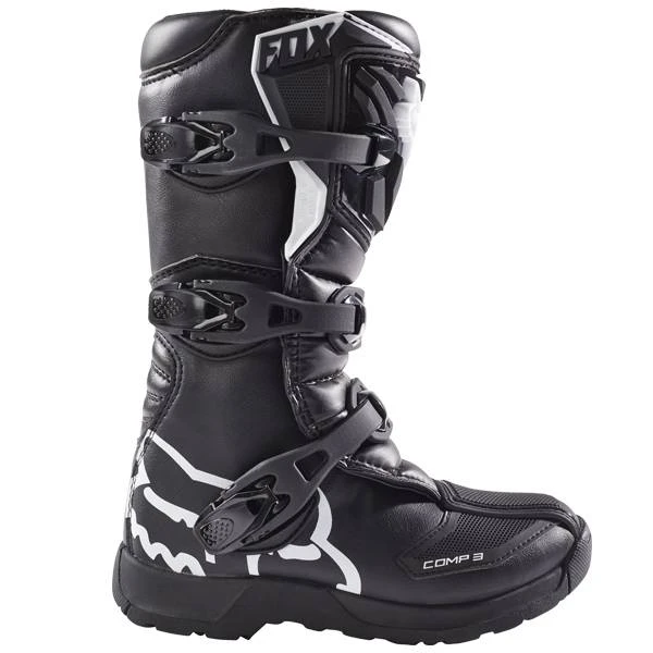 Fox Racing Youth Black Comp 3Y Motocross Boots - Image 2