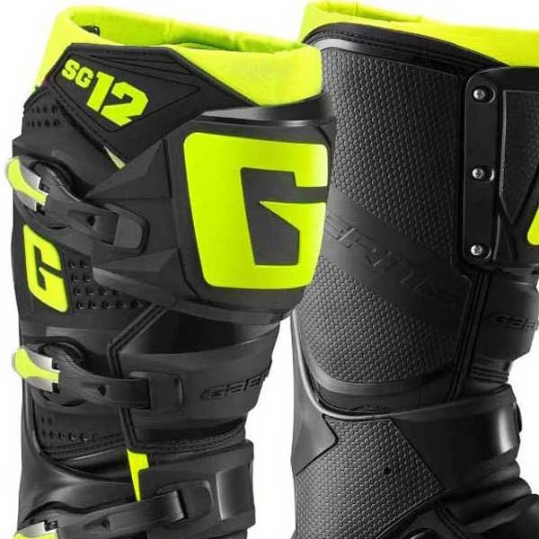 Gaerne SG12 Black Yellow Flou Motocross Boots - Image 2