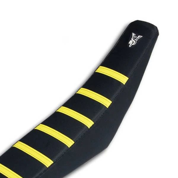 Guts Racing Husqvarna Black Yellow Rib Seat Cover - Image 2