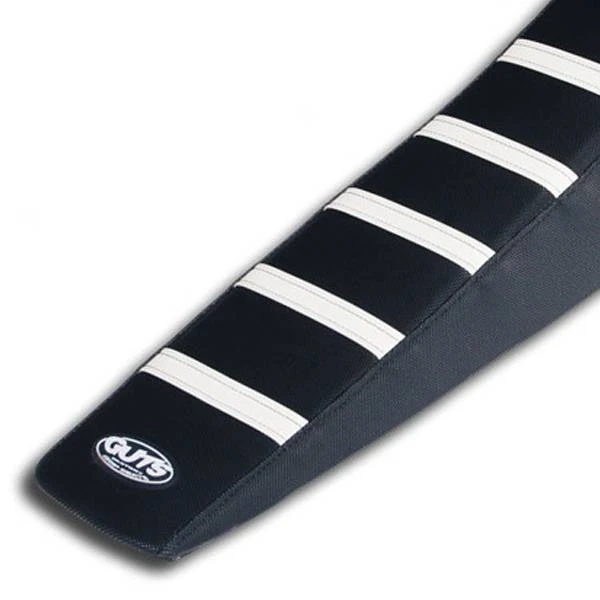Guts Racing KTM Black White Rib Seat Cover - Image 2