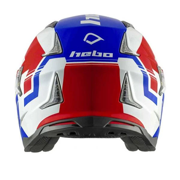 Hebo Zone 4 Fibre Balance Blue Red White Trials Helmet - Image 2