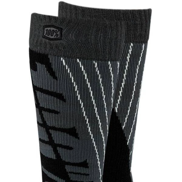 100% Torque Comfort Moto Black Steel Grey Socks - Image 3