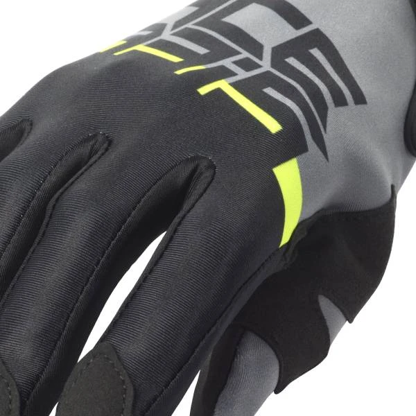 Acerbis Neoprene 3.0 Black Flou Yellow Motocross Gloves - Image 3