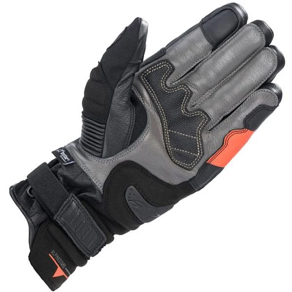 Alpinestars Belize V2 Drystar Black Sand Red Fluo Adventure Gloves - Image 3