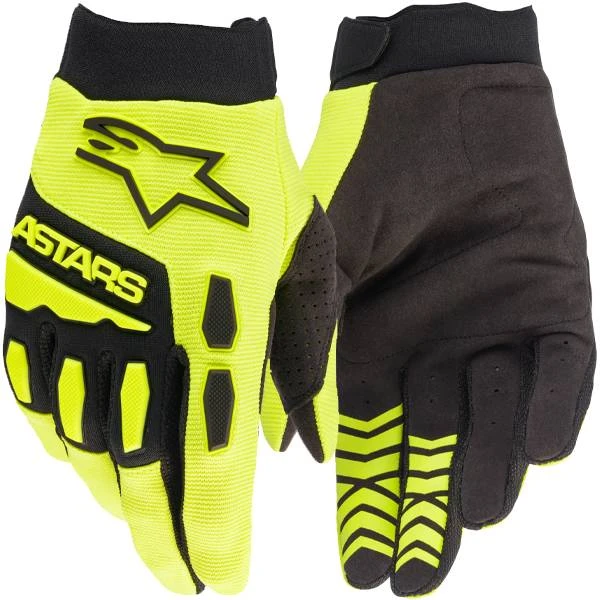 Alpinestars Kids Full Bore Yellow Fluo Gloves - Image 3