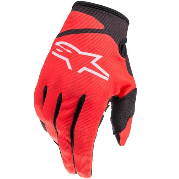 Alpinestars Kids Radar Bright Red Black Gloves - Image 3
