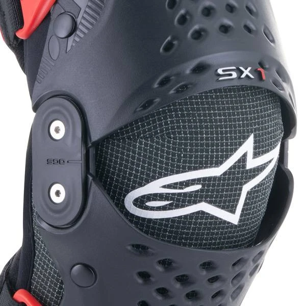 Alpinestars SX1 Kids Black Red Knee Guards - Image 3