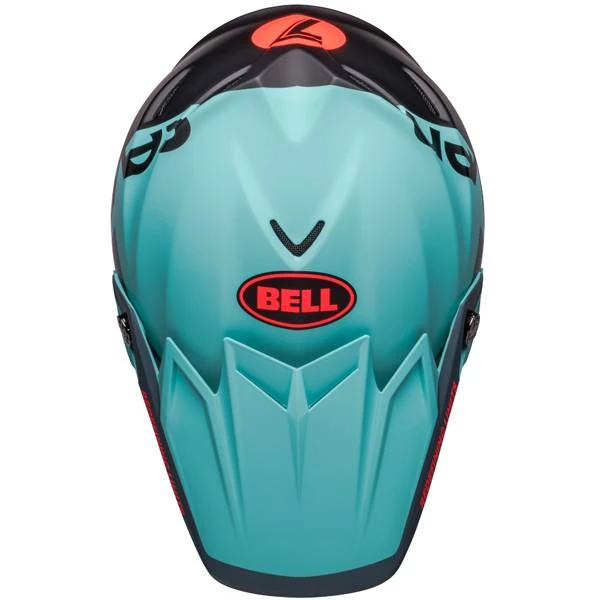 Bell Moto 9S Flex Seven Vanguard Matte Aqua Black Helmet - Image 3