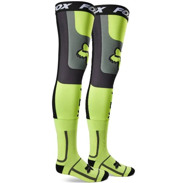Fox Racing Flexair Flo Yellow Knee Brace Socks - Image 3